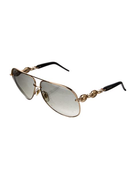 Interlocking CC Logo Aviator Sunglasses 